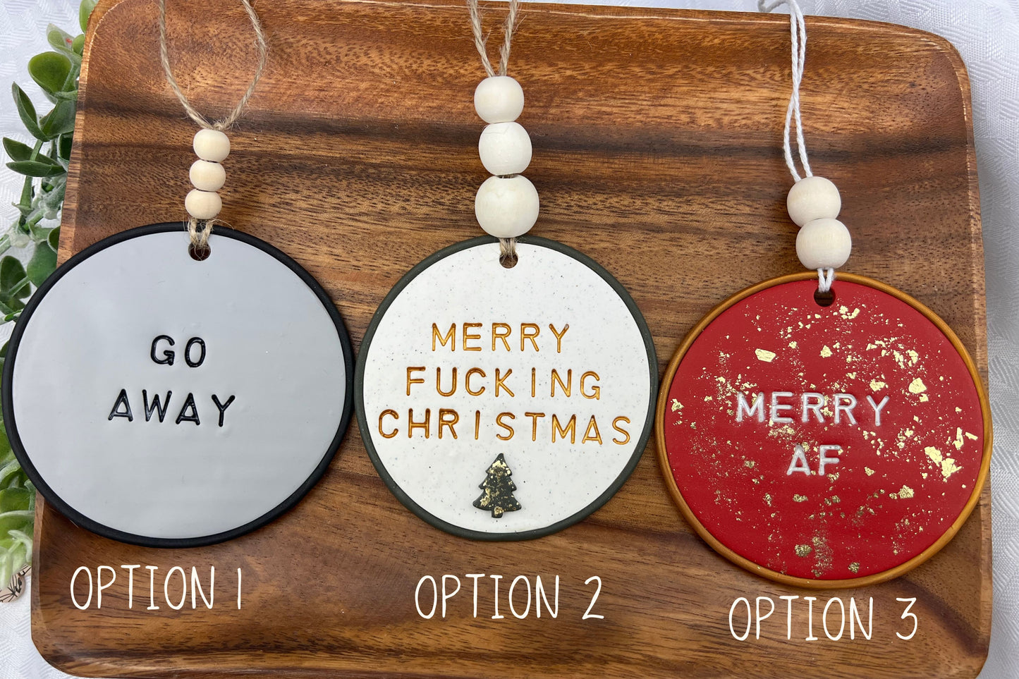 Custom Circle Christmas Ornaments