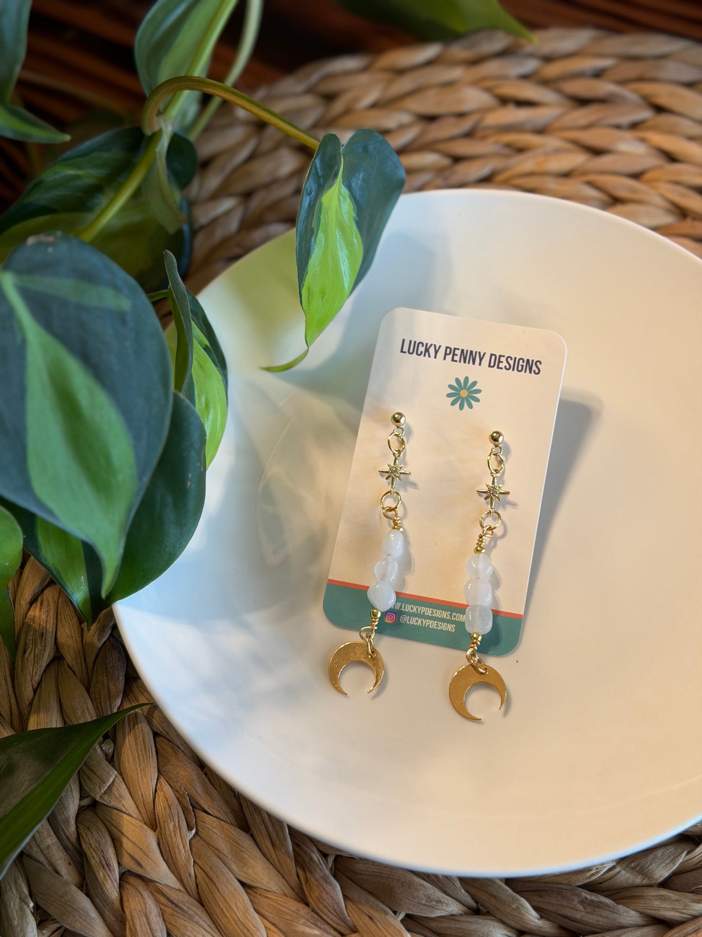 Moonstone Dangle Earrings
