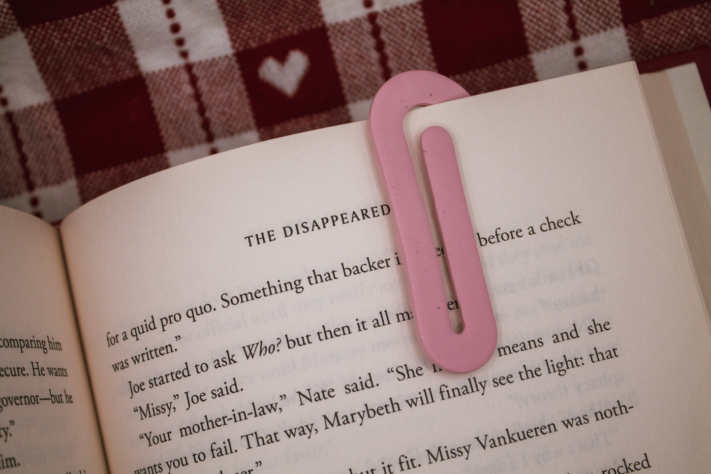Pink Paper Clip Bookmark