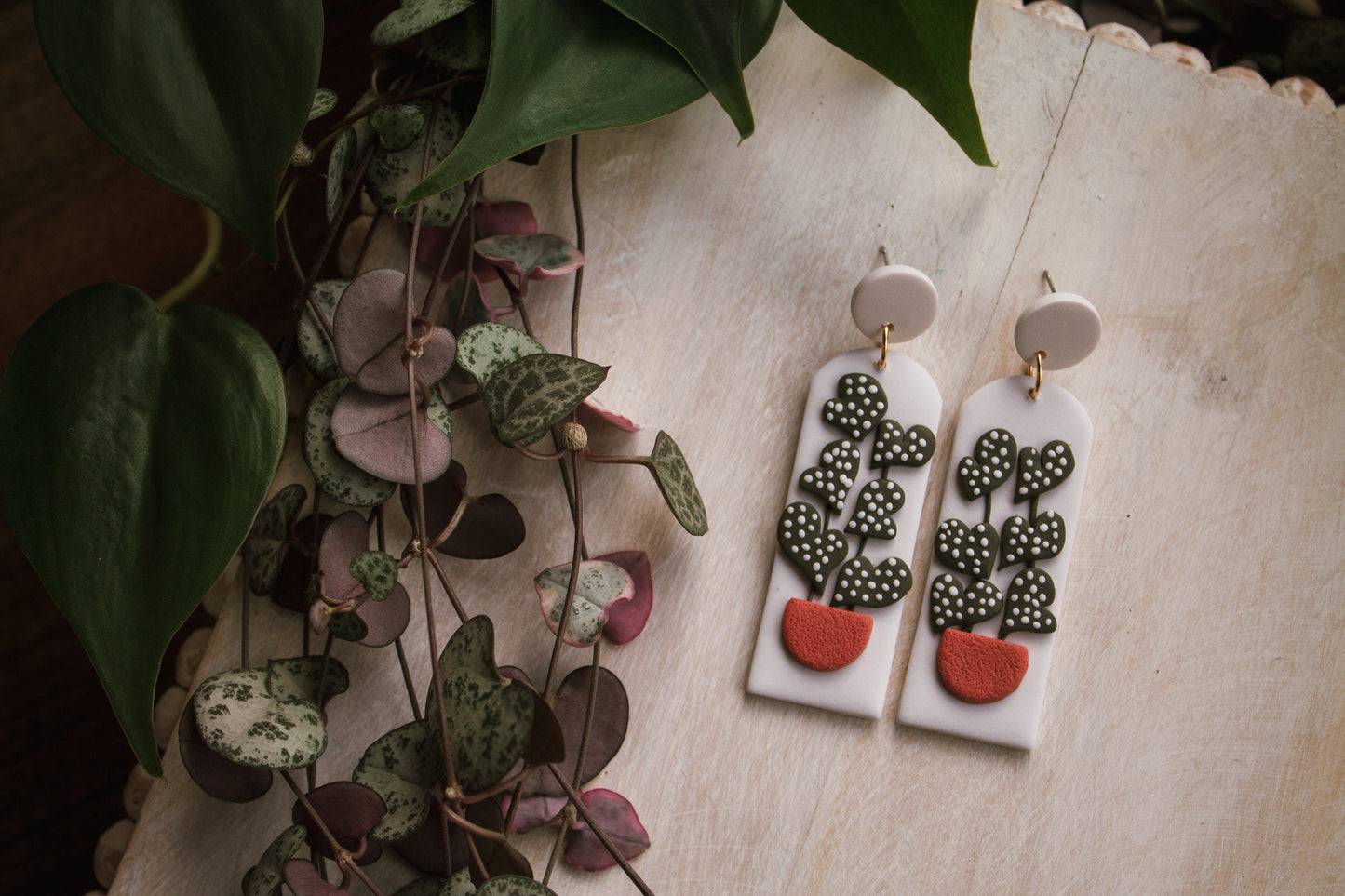 Angel Wing Begonia Earrings
