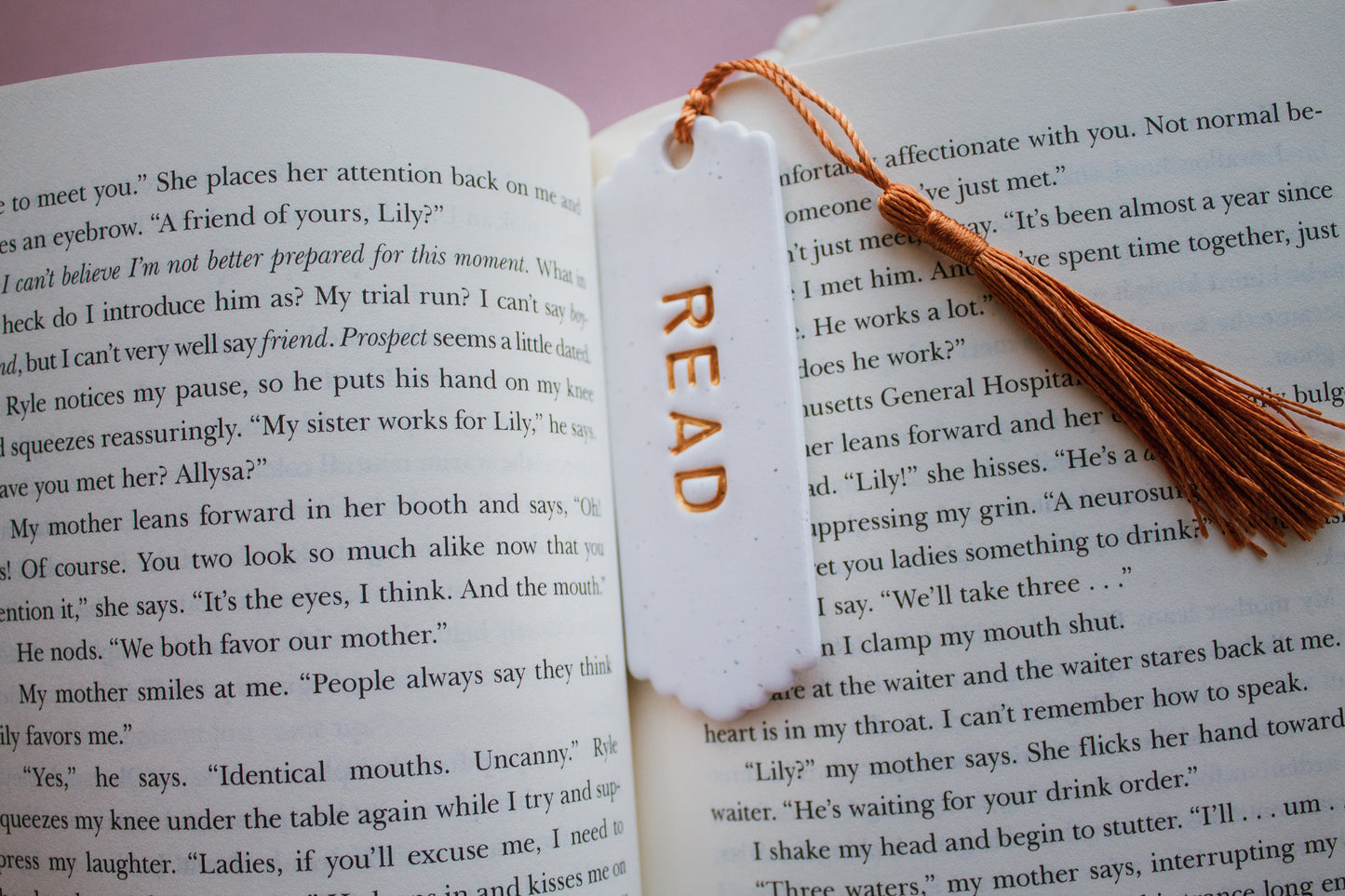 White and Gold Read Bookmarks