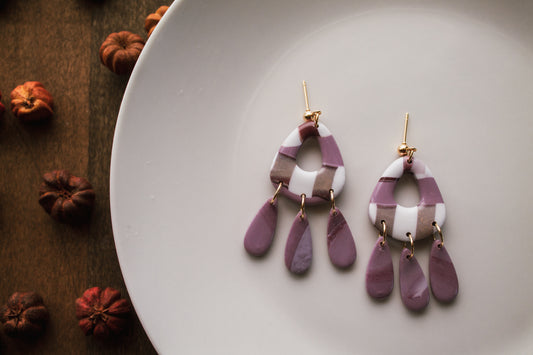 Abstract Checkered Scrappy Earrings
