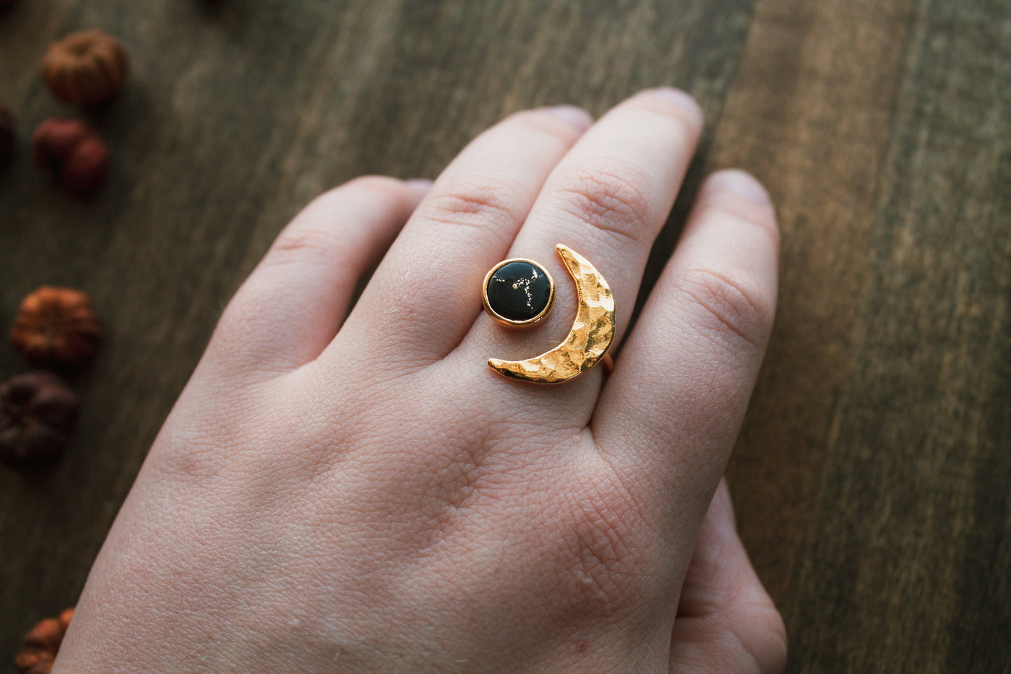 Adjustable Moon Ring
