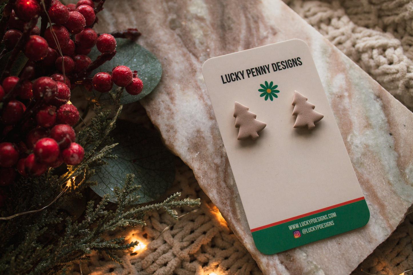 Christmas Tree Studs (Choose your color)