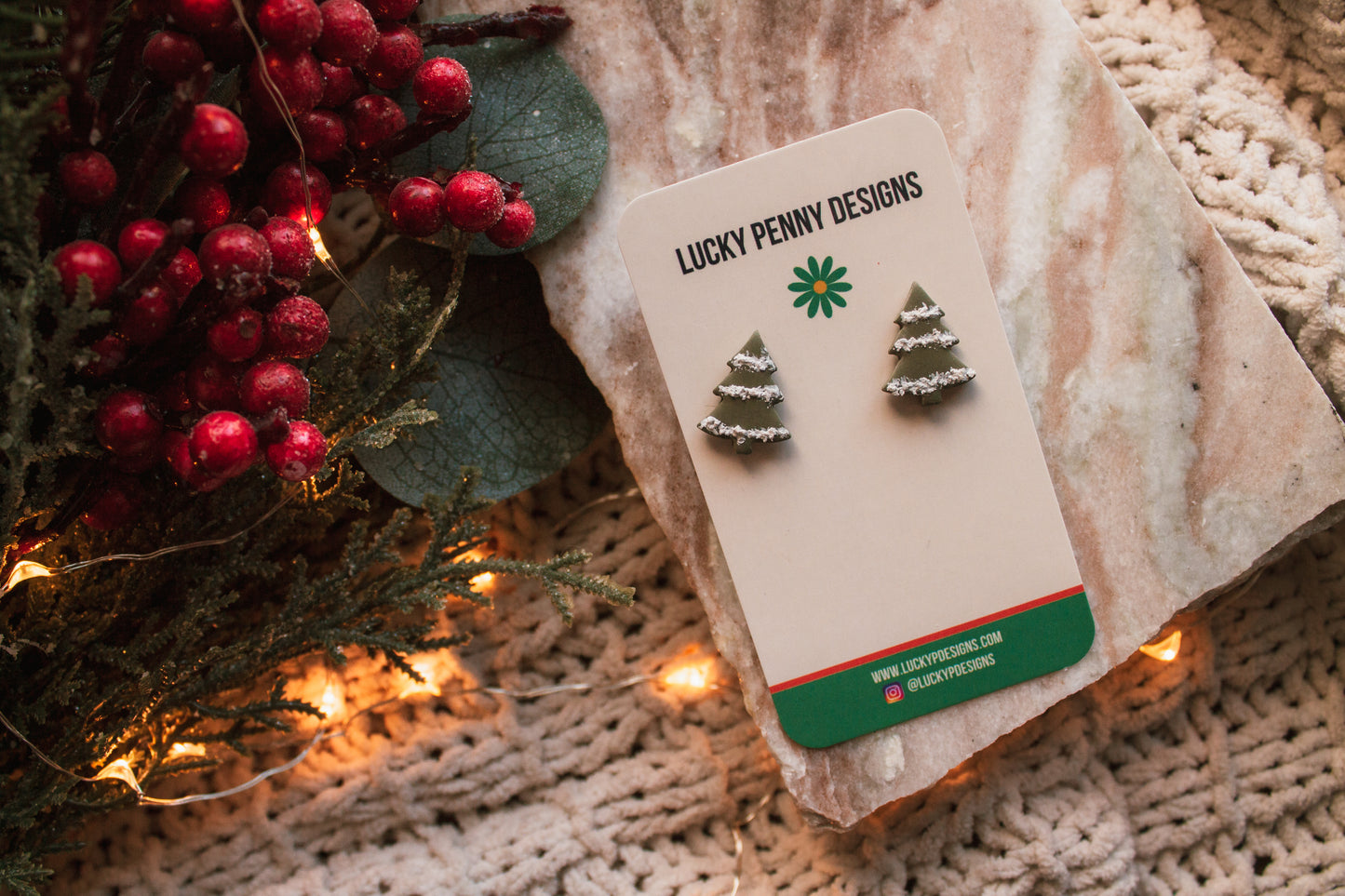 Christmas Tree Studs (Choose your color)