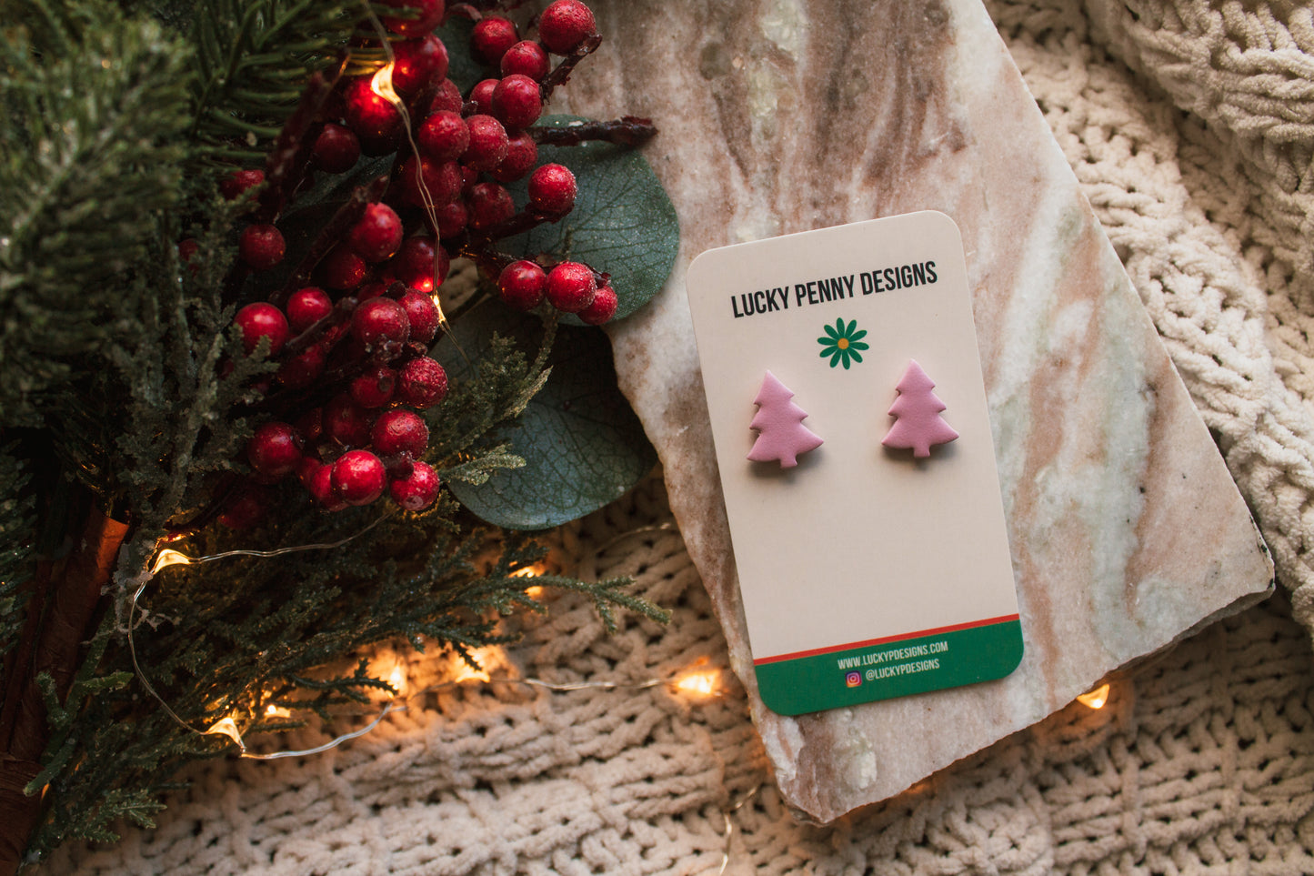 Christmas Tree Studs (Choose your color)