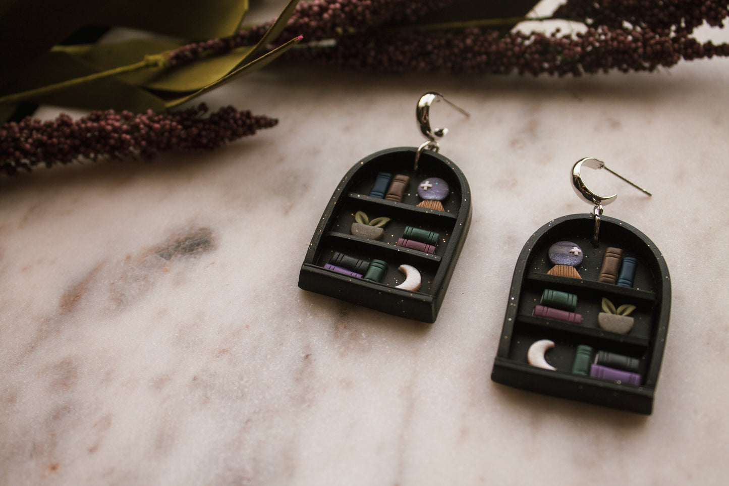 Witchy Vibes 3D Bookshelf Earrings *Made To Order
