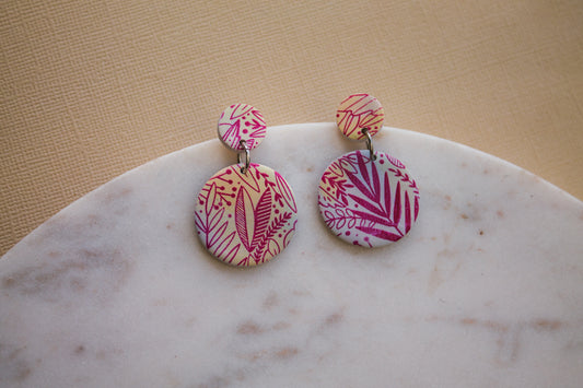 Floral Circle Dangles
