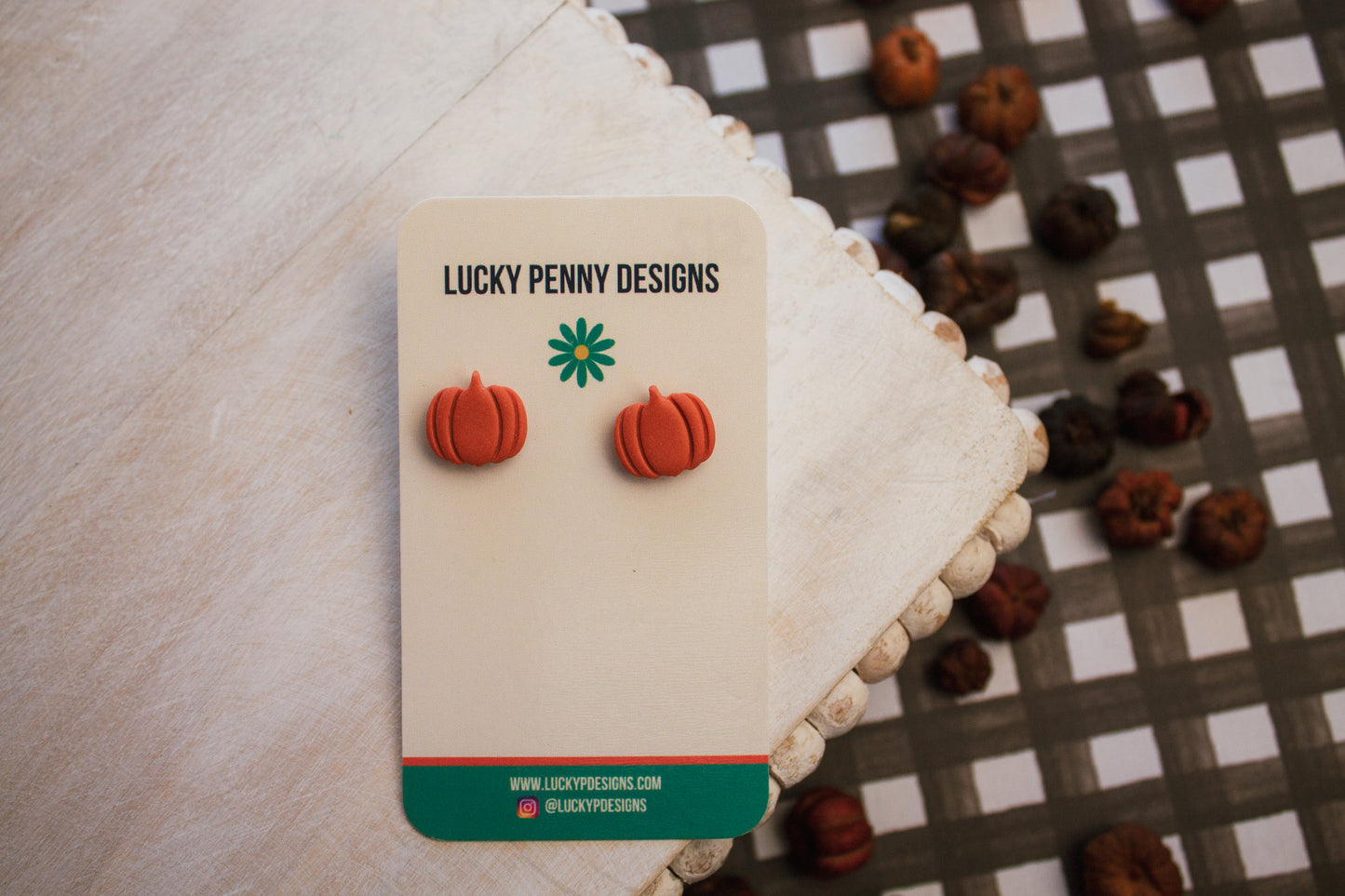 Simple Pumpkin Studs