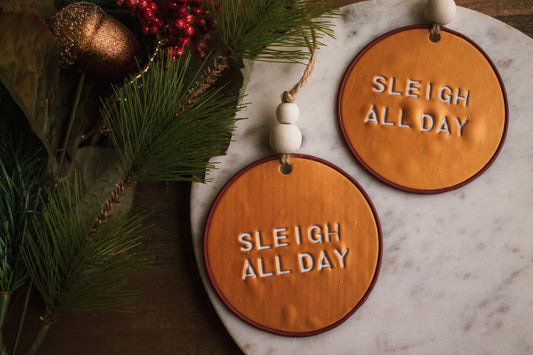 Sleigh All Day Ornament (discounted)