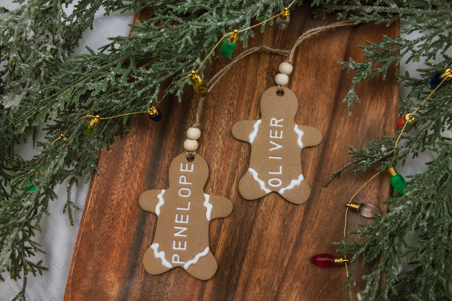 Gingerbread Man with Custom Name Ornament