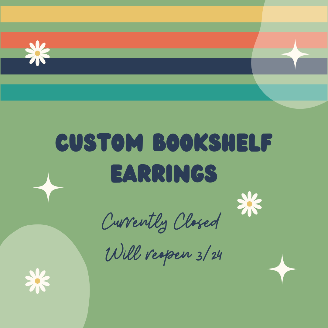Custom Bookshelf Earrings