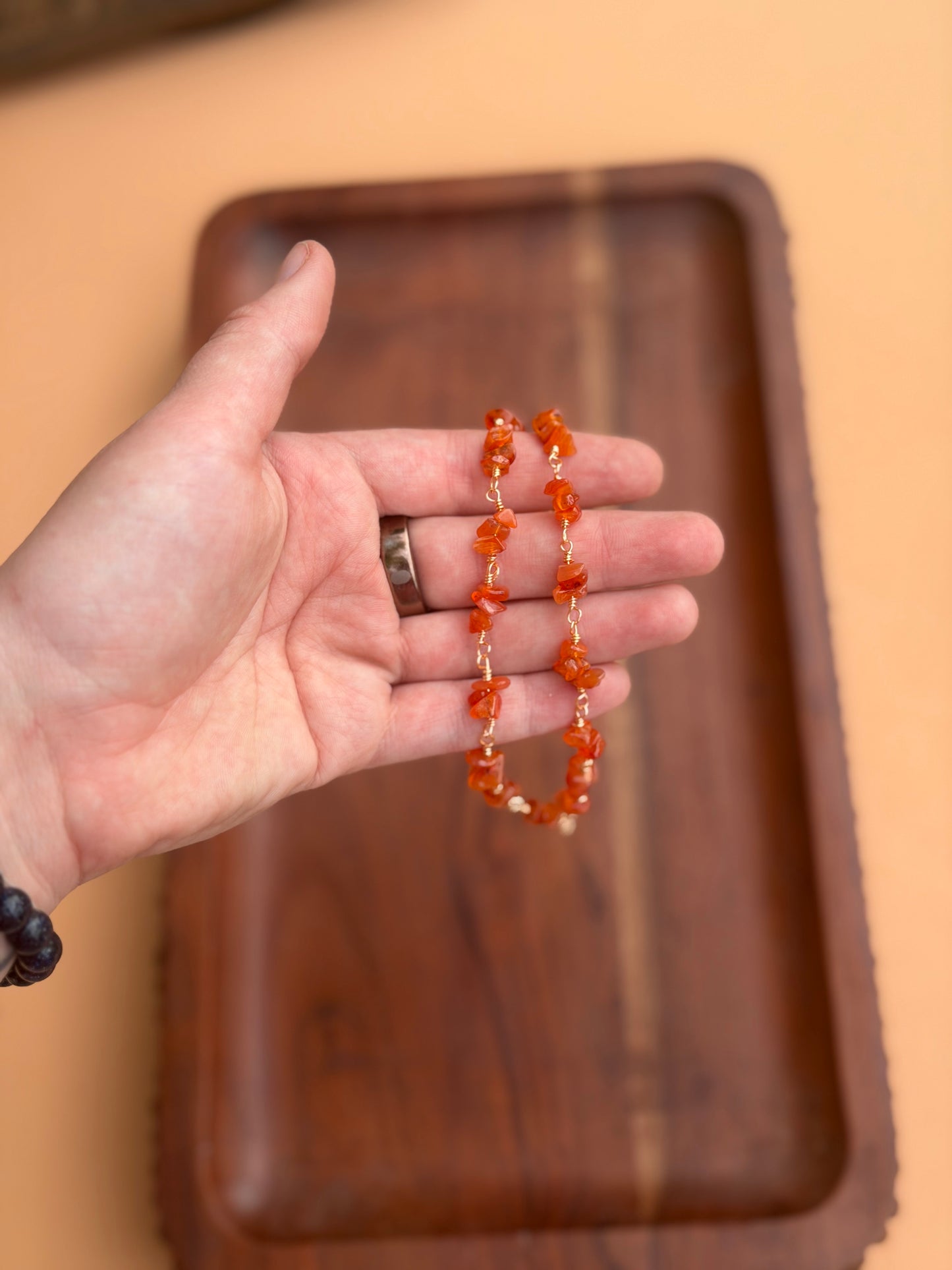 Carnelian Beaded Necklace