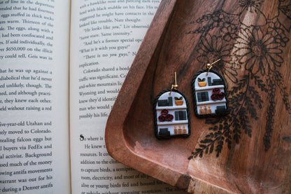 Dark & Romantic Bookshelf Earrings