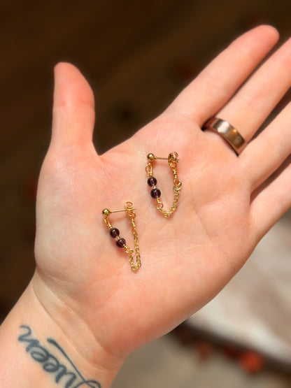 Dainty Chain Hook Earrings