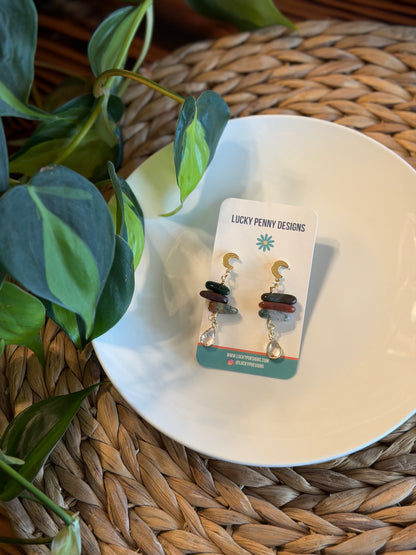 Ocean Jasper Balancing Rock Earrings