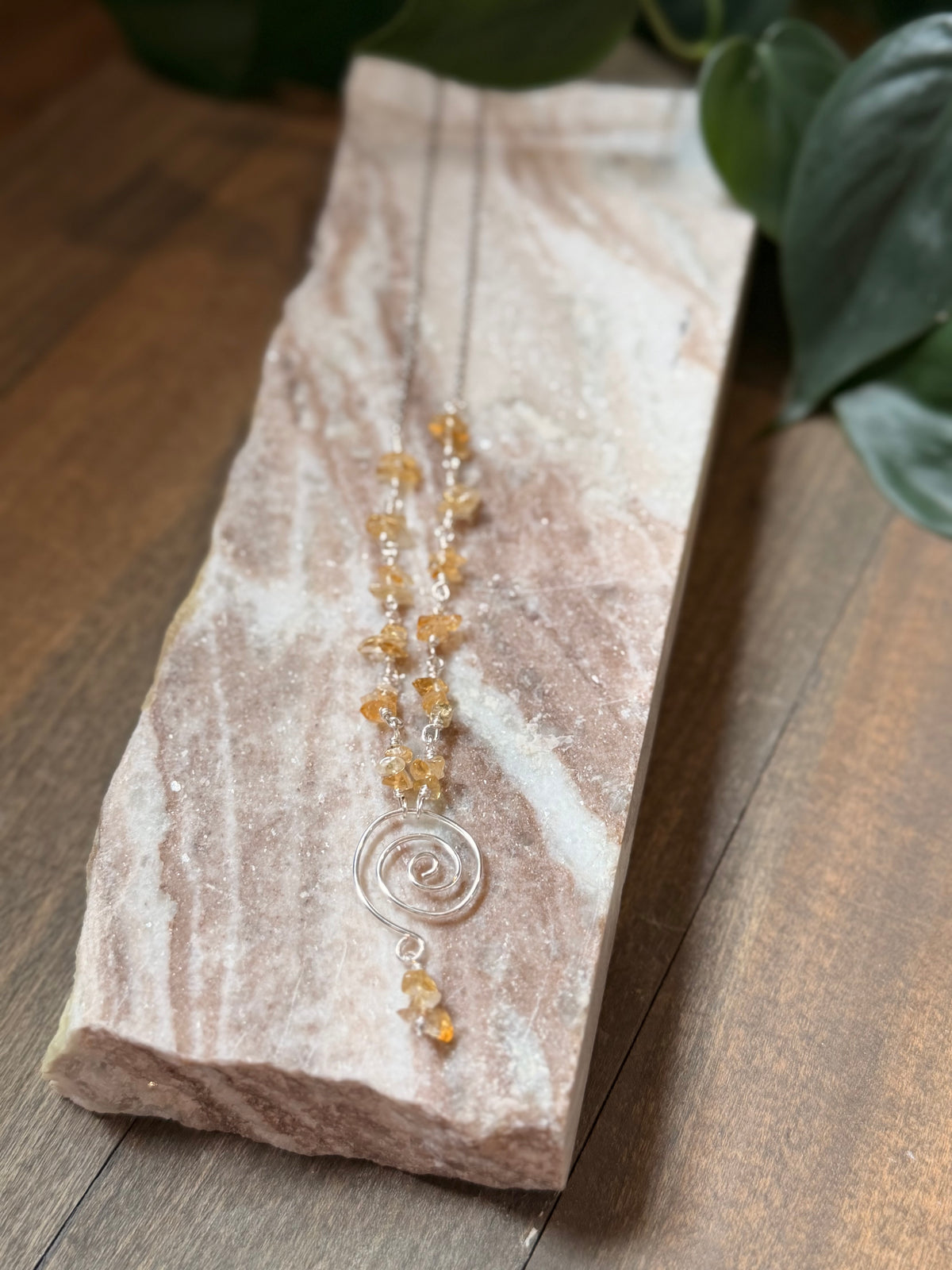 Citrine Swirl Necklace