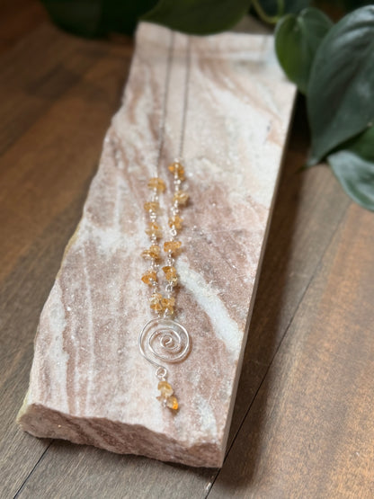Citrine Swirl Necklace