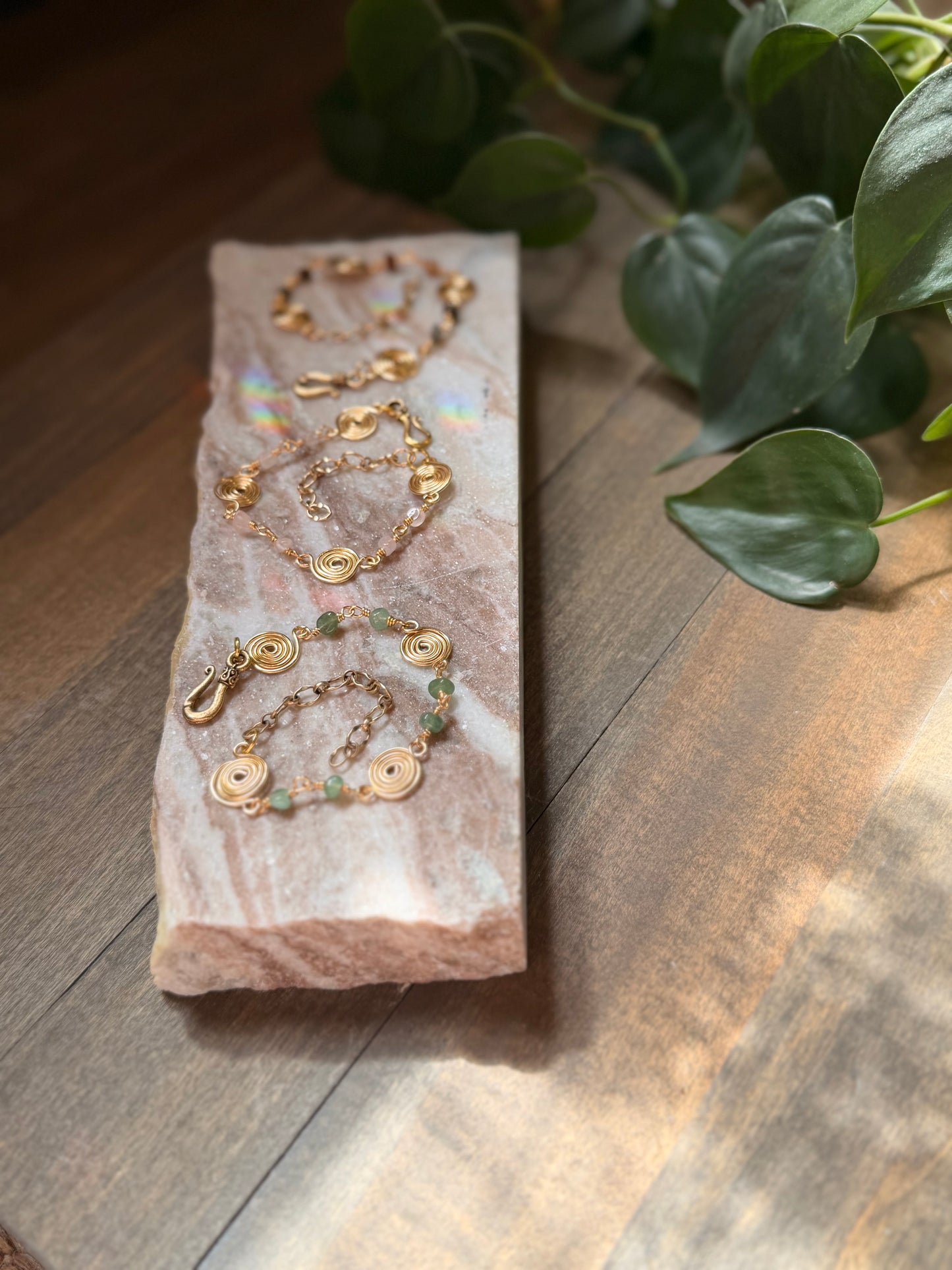Gemstone Swirl Bracelets