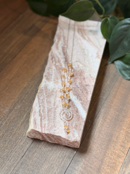 Citrine Swirl Necklace