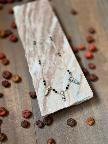 Dalmatian Jasper Chip Necklace