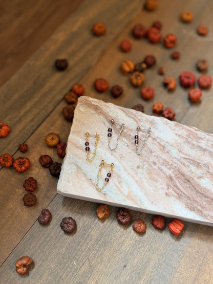 Dainty Chain Hook Earrings