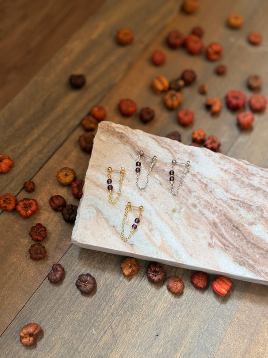 Dainty Chain Hook Earrings