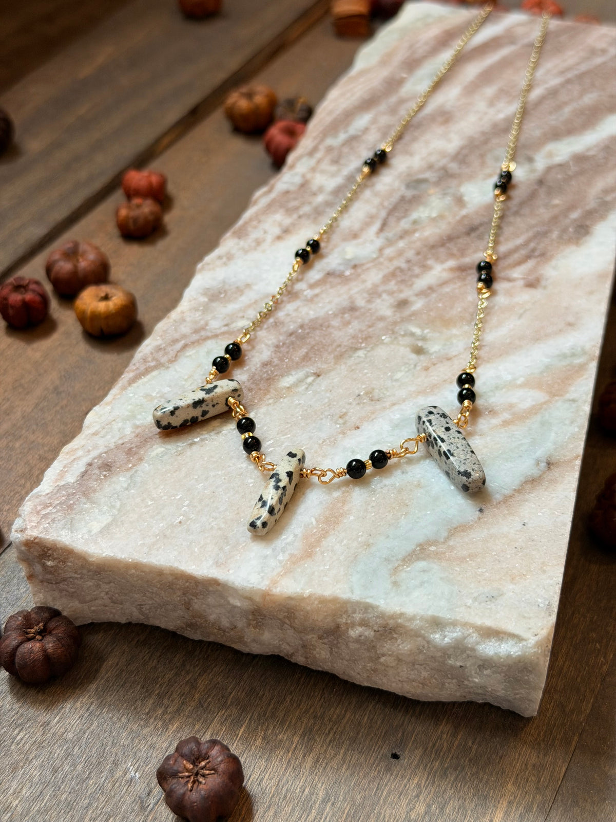 Dalmatian Jasper Chip Necklace