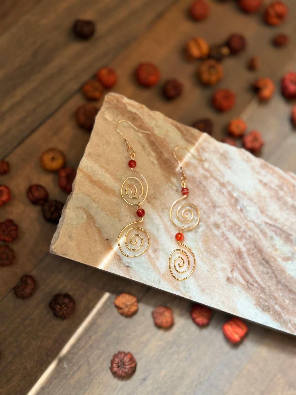 Carnelian Double Swirls