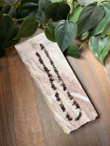 Smoky Quartz and Pearl Necklace