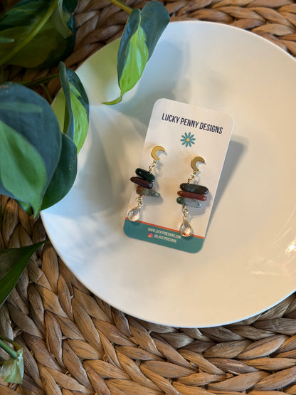Ocean Jasper Balancing Rock Earrings