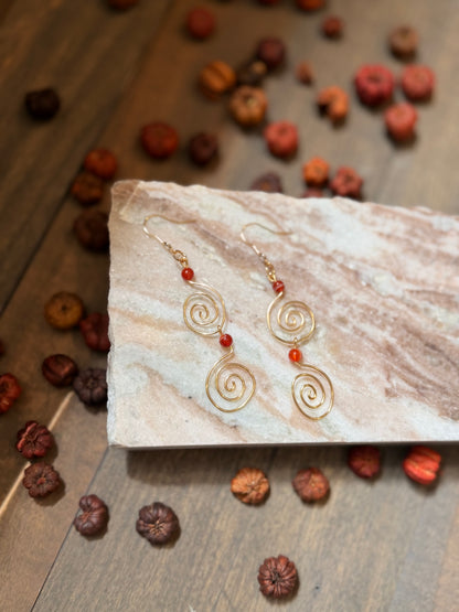 Carnelian Double Swirls