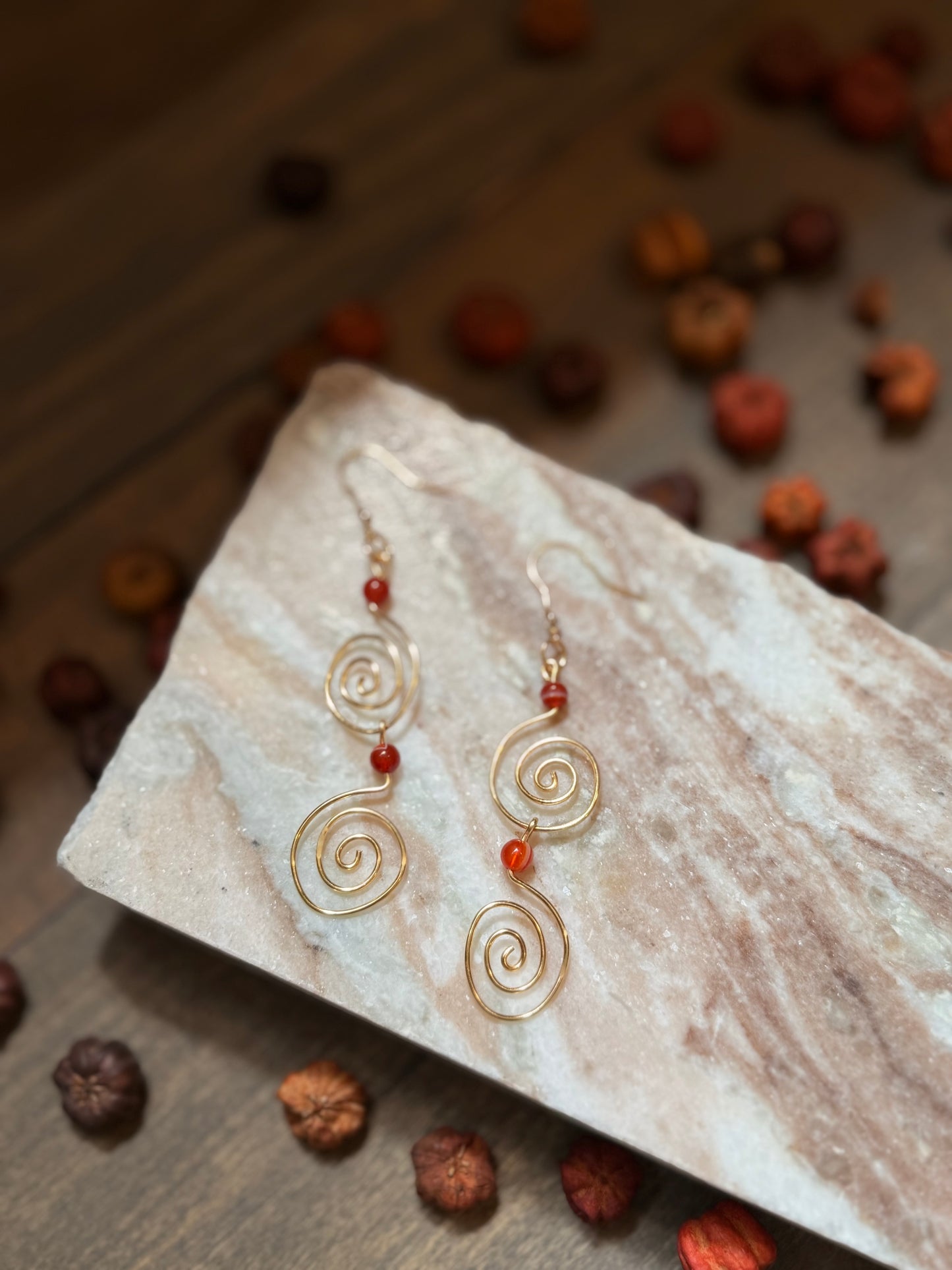 Carnelian Double Swirls