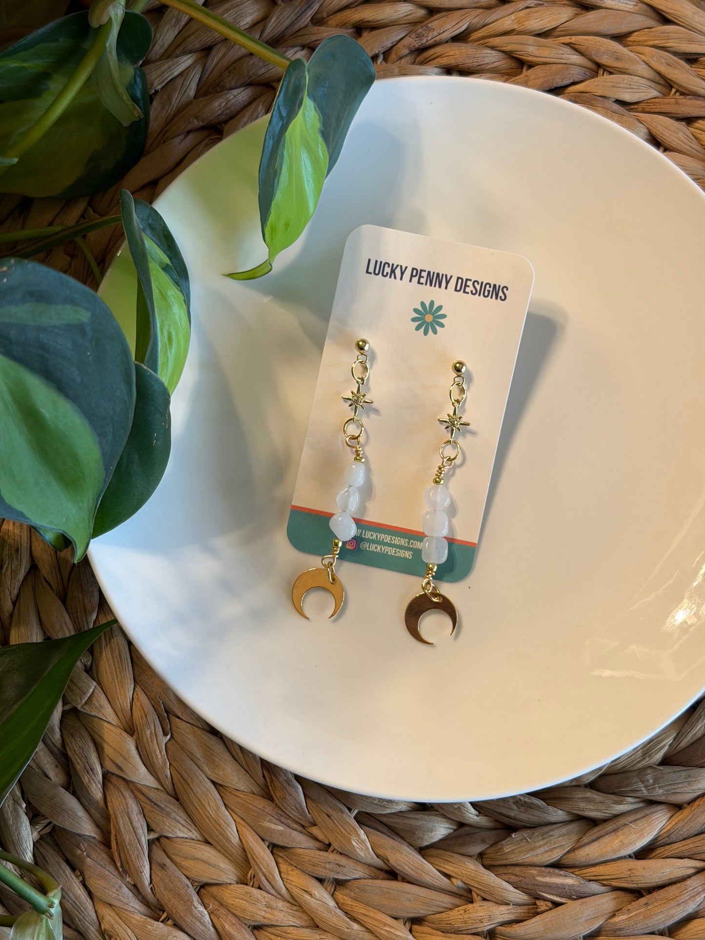 Moonstone Dangle Earrings