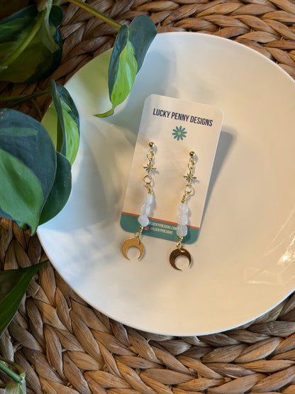 Moonstone Dangle Earrings