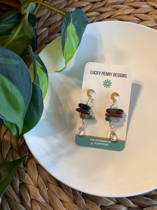 Ocean Jasper Balancing Rock Earrings