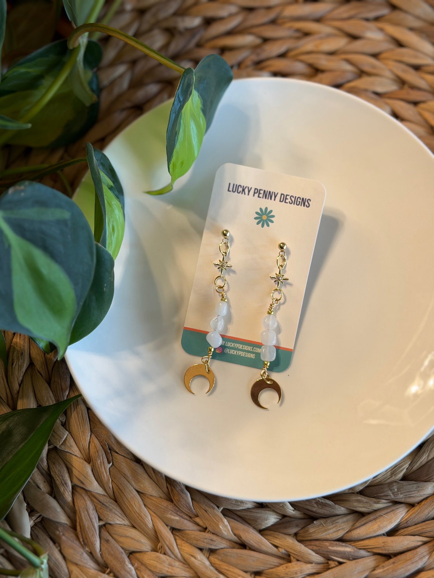 Moonstone Dangle Earrings