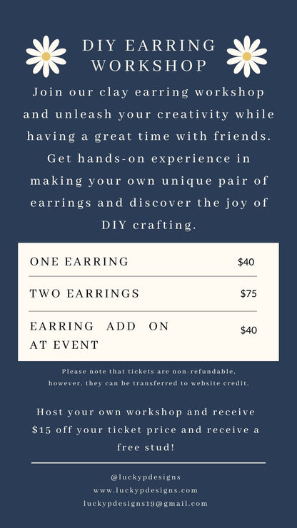 DIY Earring Workshop Tickets | Kelsey Mann | May 17th