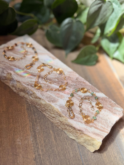 Gemstone Swirl Bracelets