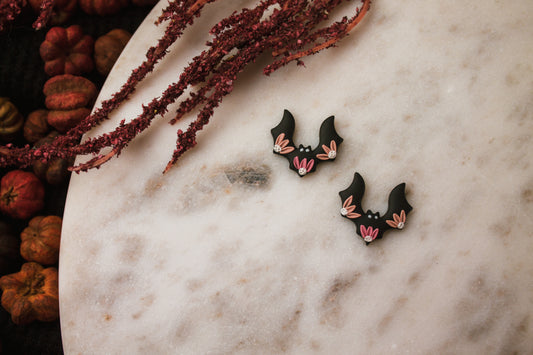 Floral Bats Studs