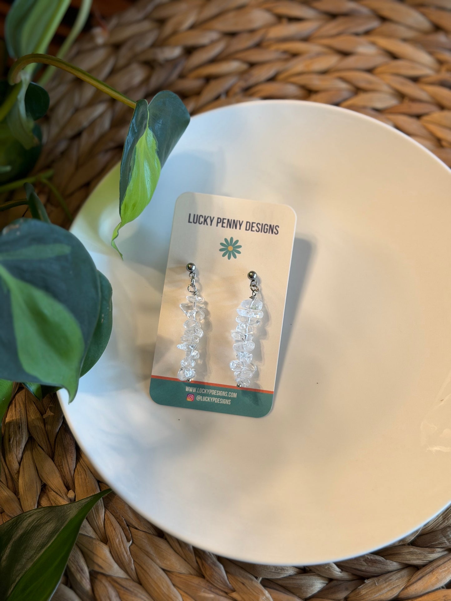 Crystal Chip Dangles