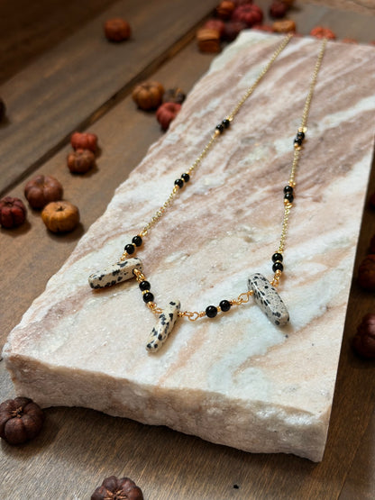 Dalmatian Jasper Chip Necklace