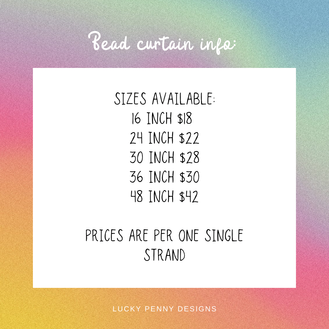 Beaded Curtain Sun catcher Strands