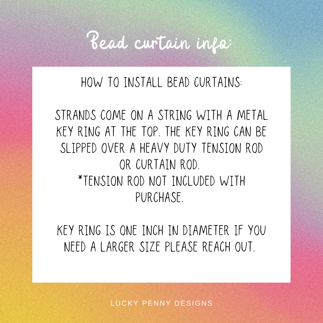 Beaded Curtain Sun catcher Strands