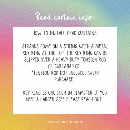 Beaded Curtain Sun catcher Strands