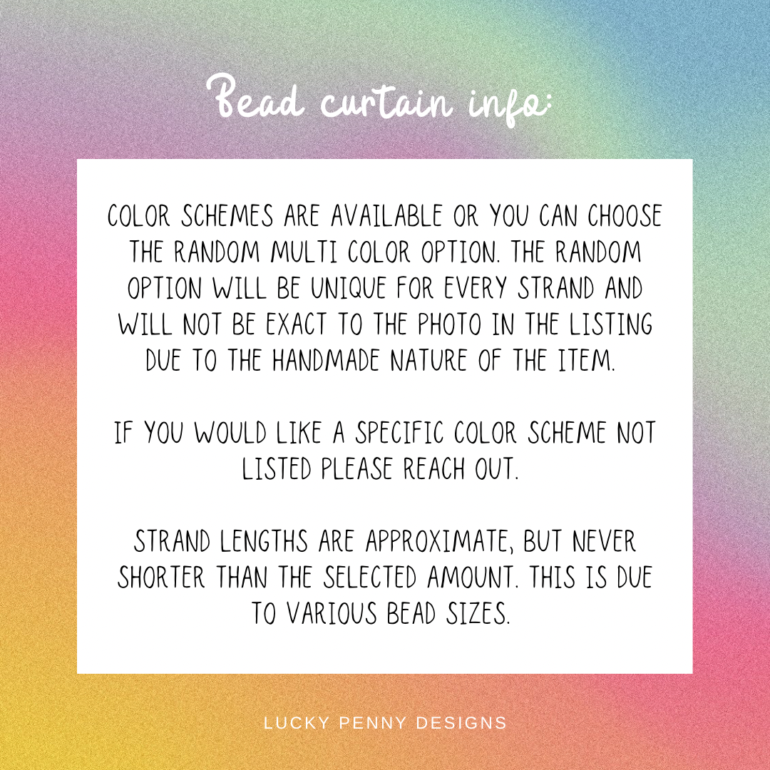 Beaded Curtain Sun catcher Strands