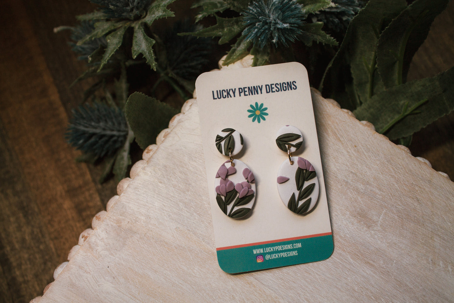 Lavender Inspired Oval Dangles