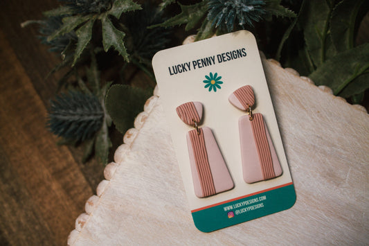 Monochrome Pink Dangles