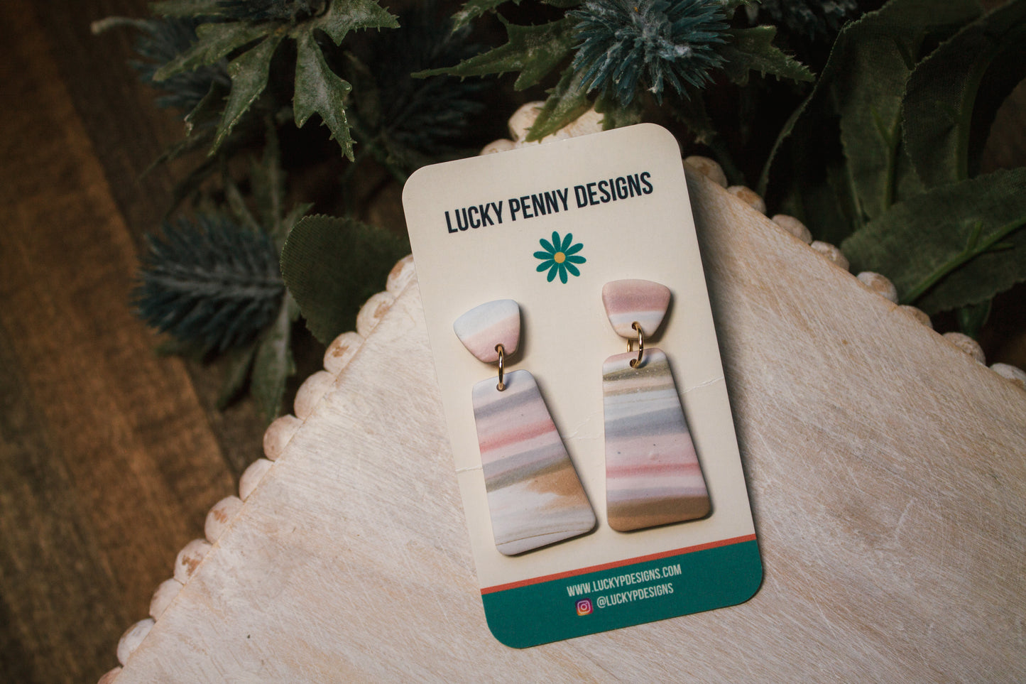 Earth Toned Tye Dye Dangles