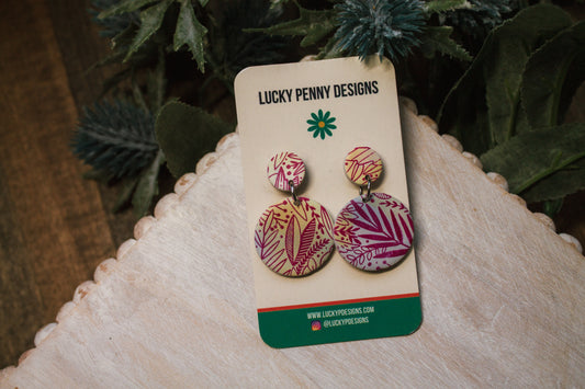 Floral Circle Dangles